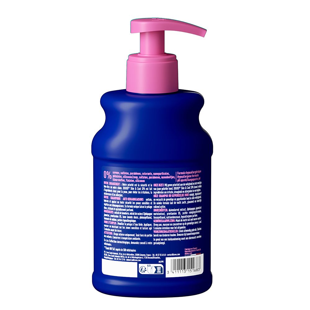 Bouteille de shampooing Douxo Spa avec pompe, 250ml.