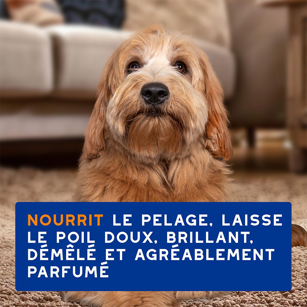 Flacon Douxo Skin & Coat Spa Ultra-safe Spray avec étiquette indiquant 97% d'ingrédients naturels et 0% controversés.