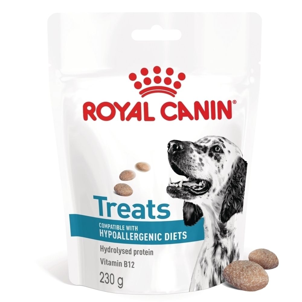 Royal Canin Leckerli-Beutel, 230g, mit Hundegesicht und Hydrolyzed Protein, Vitamin B12.