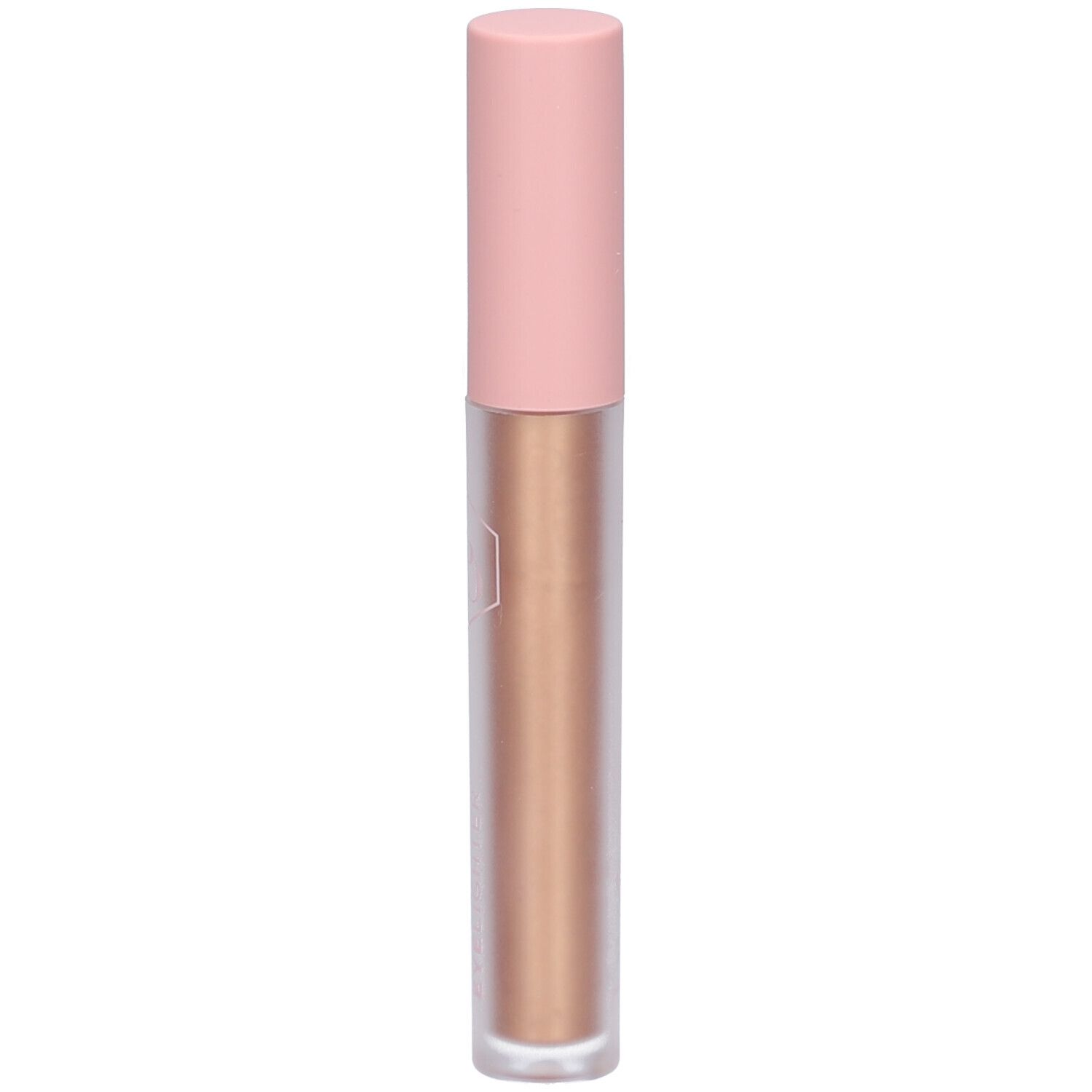 Goldfarbener Eyelighter mit rosa Deckel.