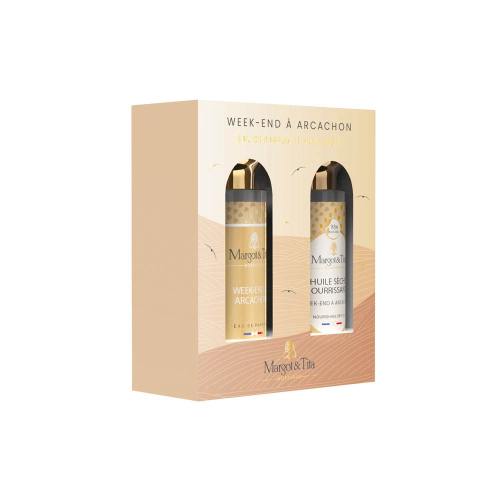 Box Margot & Tita : Eau de Parfum et Huile Sèche Nourrissante.