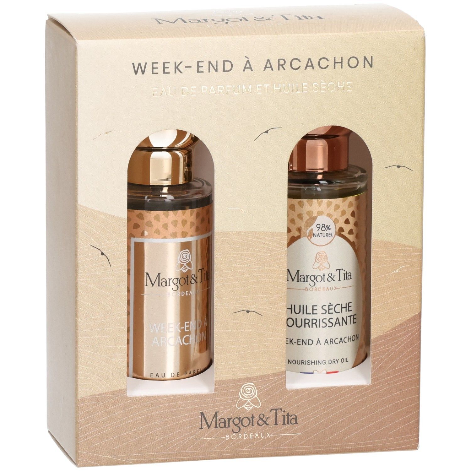 Box Margot & Tita : Eau de Parfum et Huile Sèche Nourrissante.