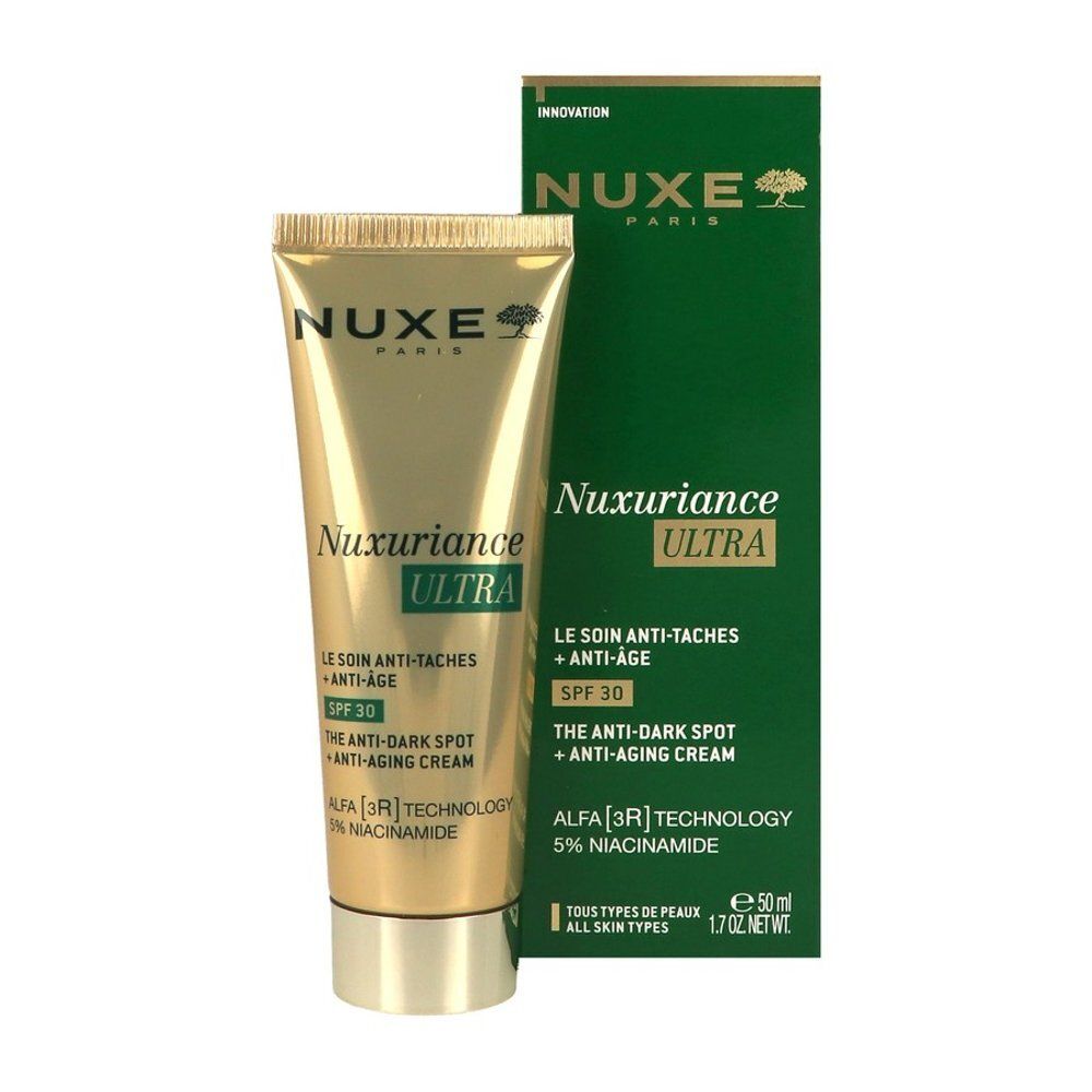 Tube de crème anti-âge Nuxe Nuxuriance Ultra SPF30.