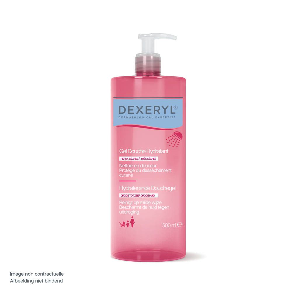 Dexeryl Feuchtigkeitsspendendes Duschgel, 500ml, mit Spender.