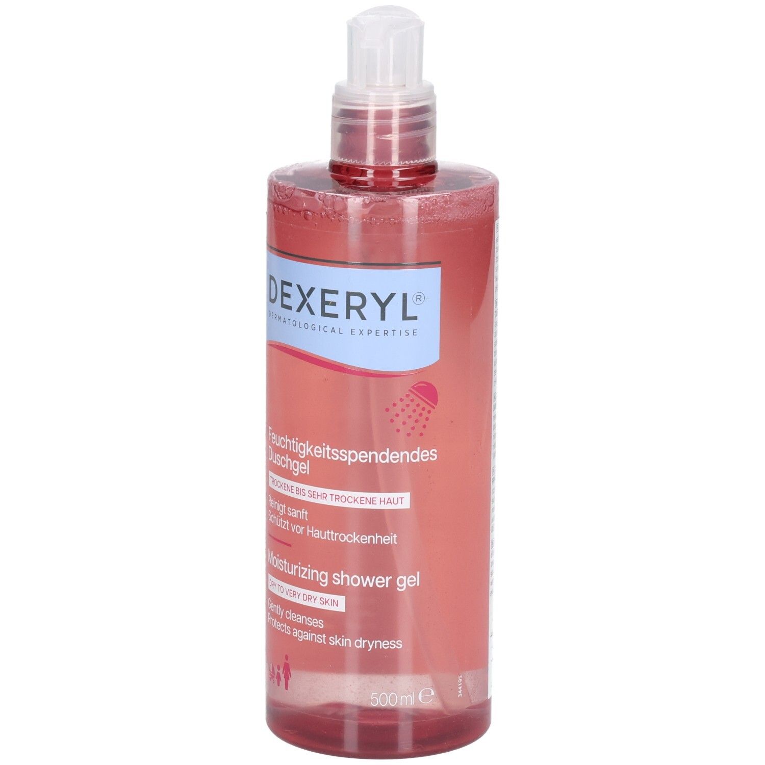 Dexeryl Feuchtigkeitsspendendes Duschgel mit Spender, 500ml.
