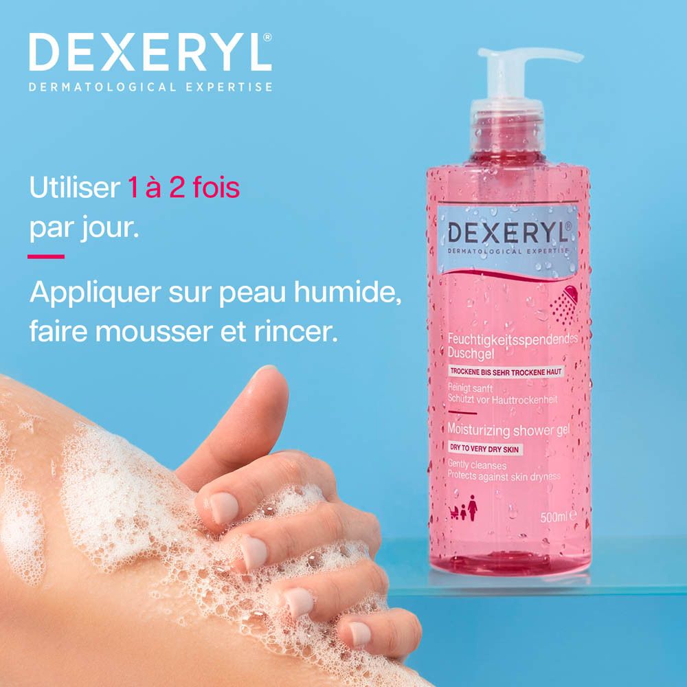 Dexeryl: Dermatologische Expertise. Ohne Seife, physiologischer pH-Wert.