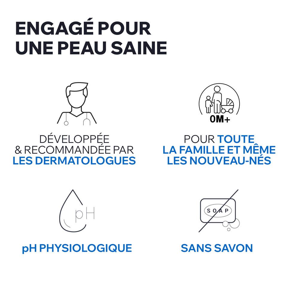Uriage Derm-Phy crème lavante avec pompe, 500ml.