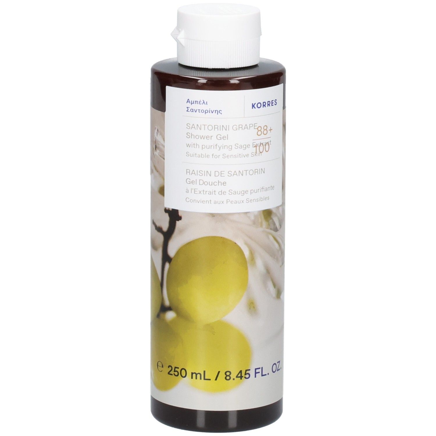 Duschgel Santorini Traube von Korres, 250ml.