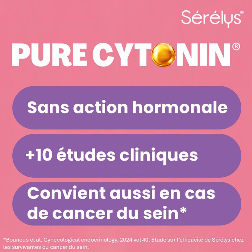 Sérélys: Ménopause, sans hormones, avec Pure Cytonin.