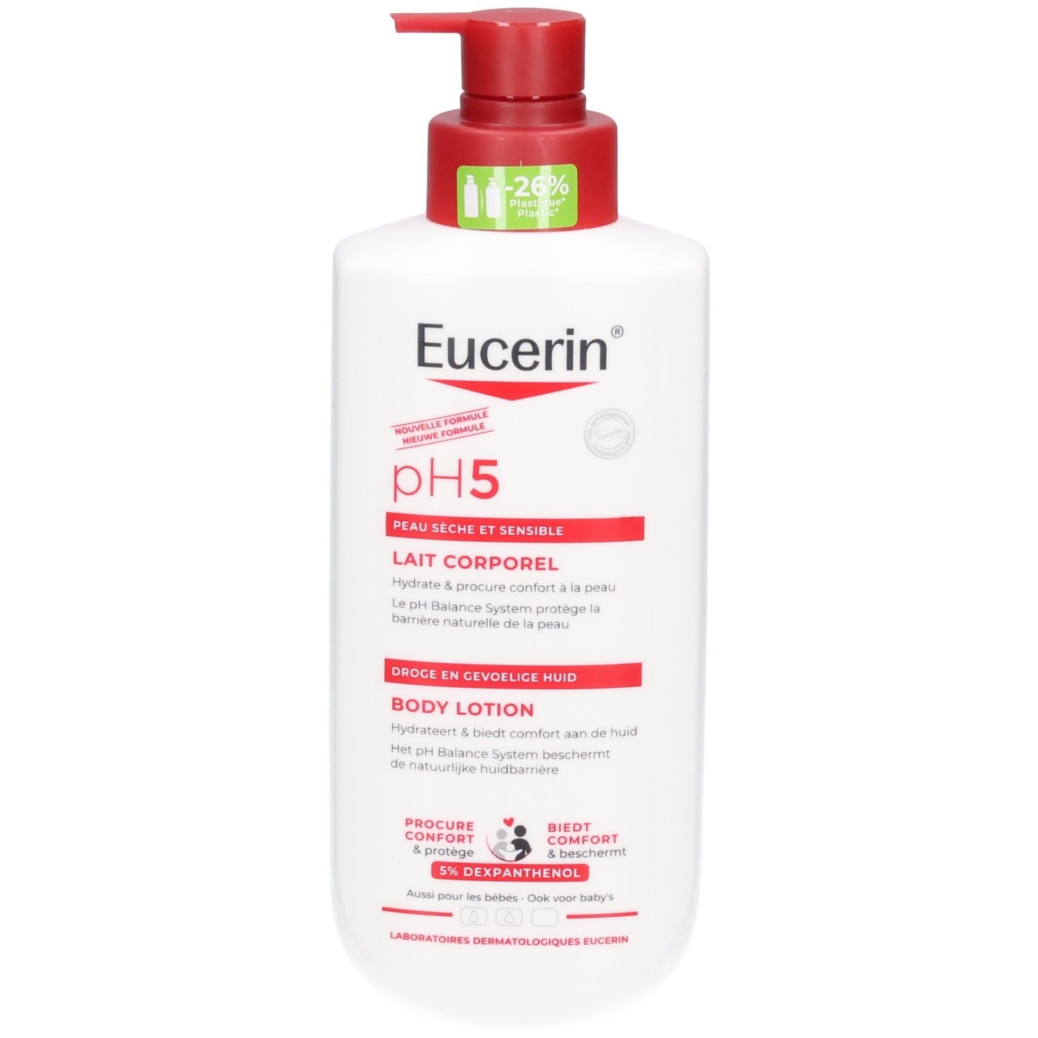 Eucerin pH5 Body Lotion mit Pumpspender, 400ml.