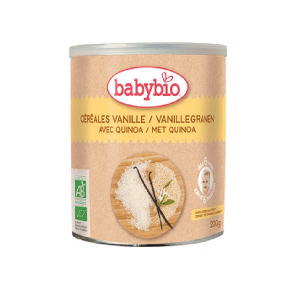 Babybio Céréales Vanille avec Quinoa, 220g.