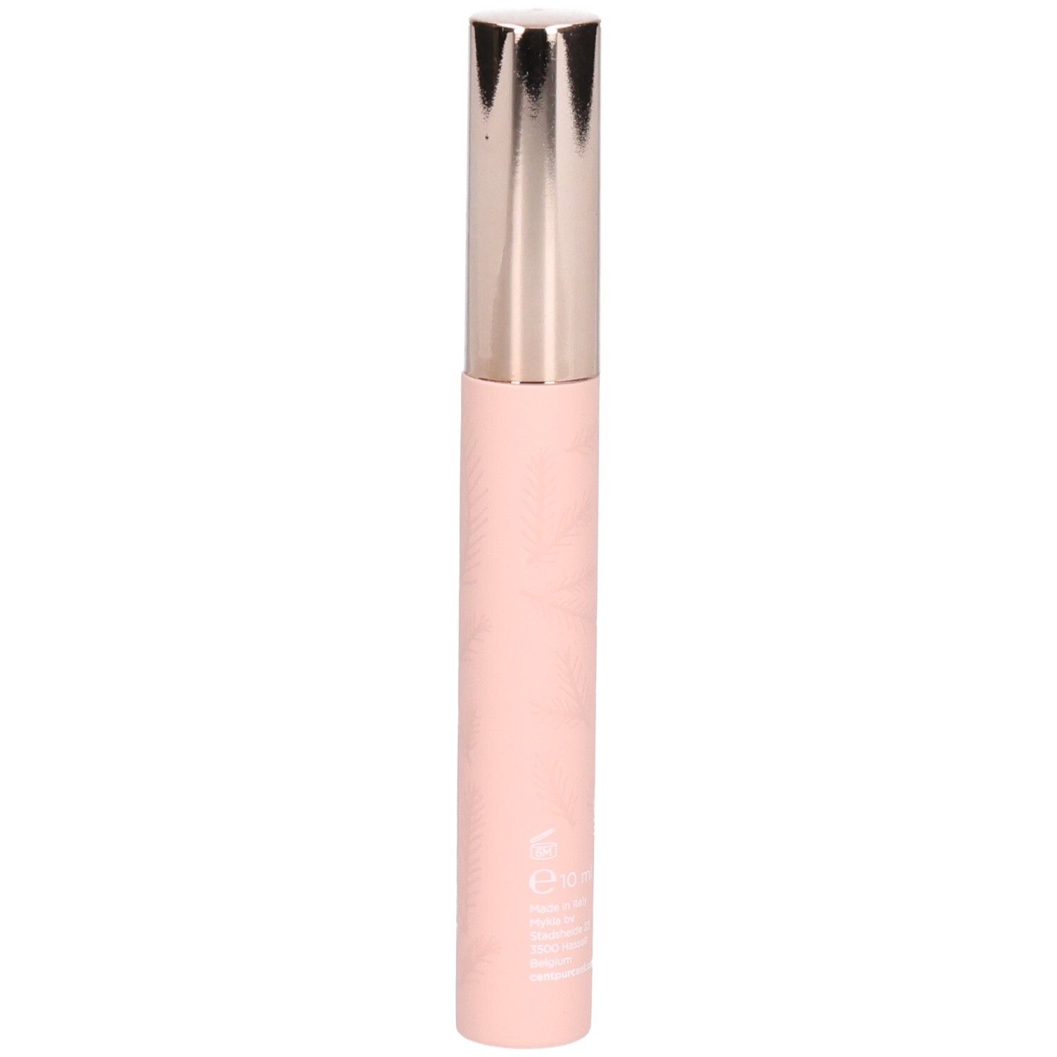 Rosa Mascara-Tube mit silberner Kappe. Aufschrift: LE MERVEILLEUX. Logo und Schriftzug auf dem Tube.