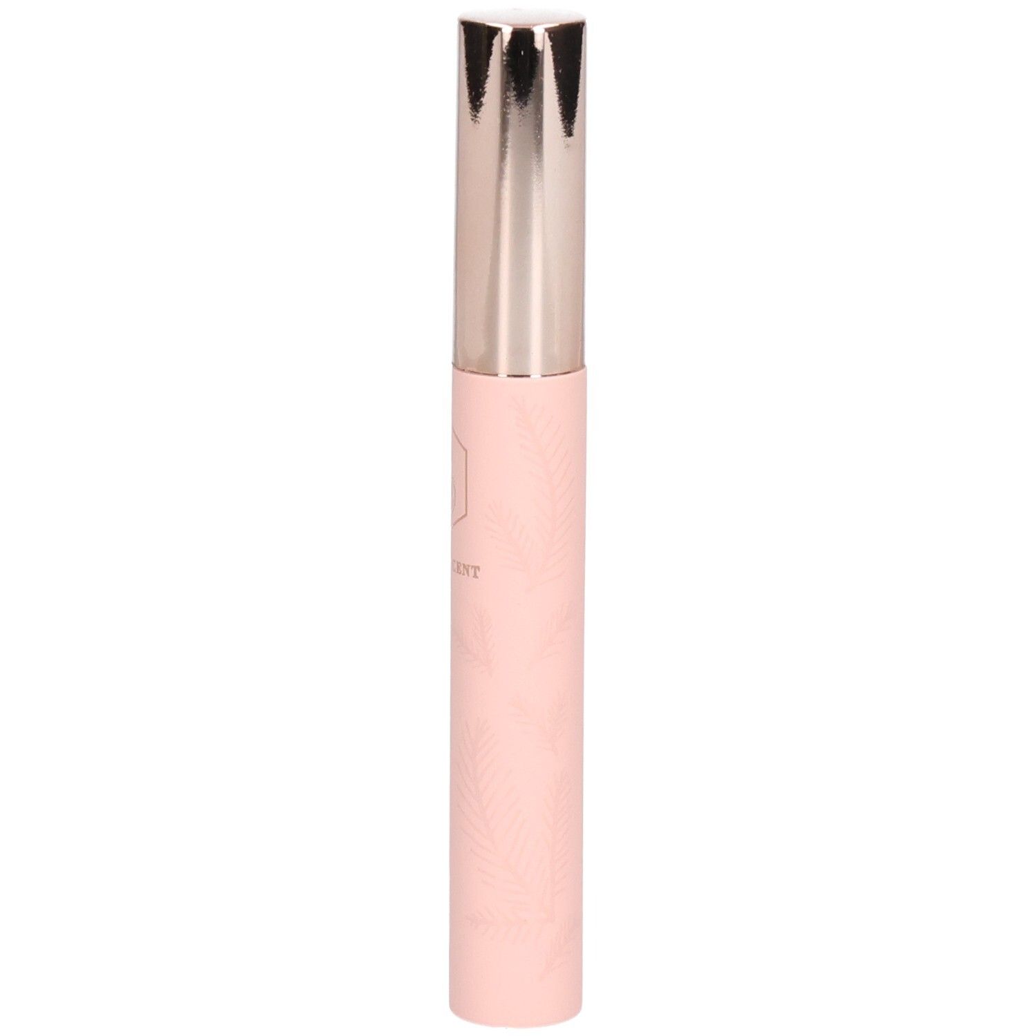 Rosa Mascara-Tube mit silberner Kappe. Aufschrift: LE MERVEILLEUX. Logo und Schriftzug auf dem Tube.