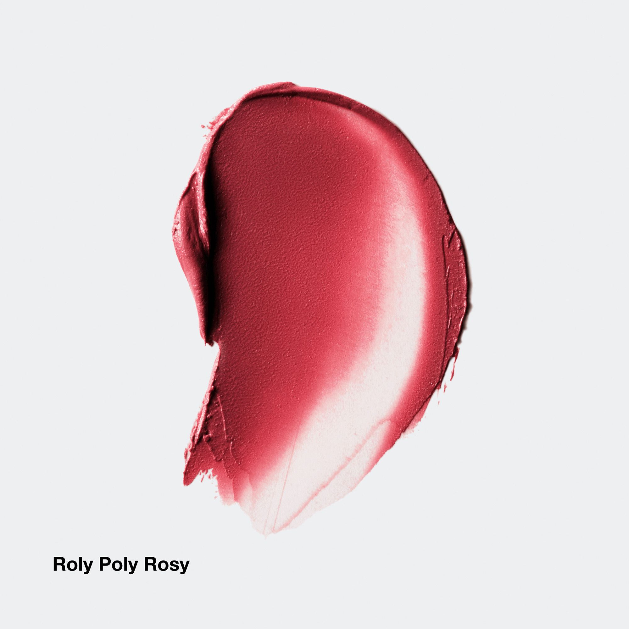 Échantillon de Roly Poly Rosy. Teinte rose sur fond blanc.