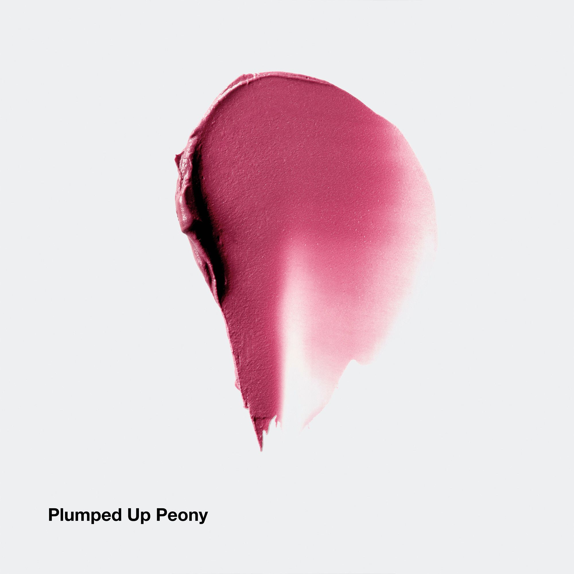 Farbklecks von Clinique Chubby Stick, Farbton 04 Plumped Up Peony. Rosa-roter Farbton.