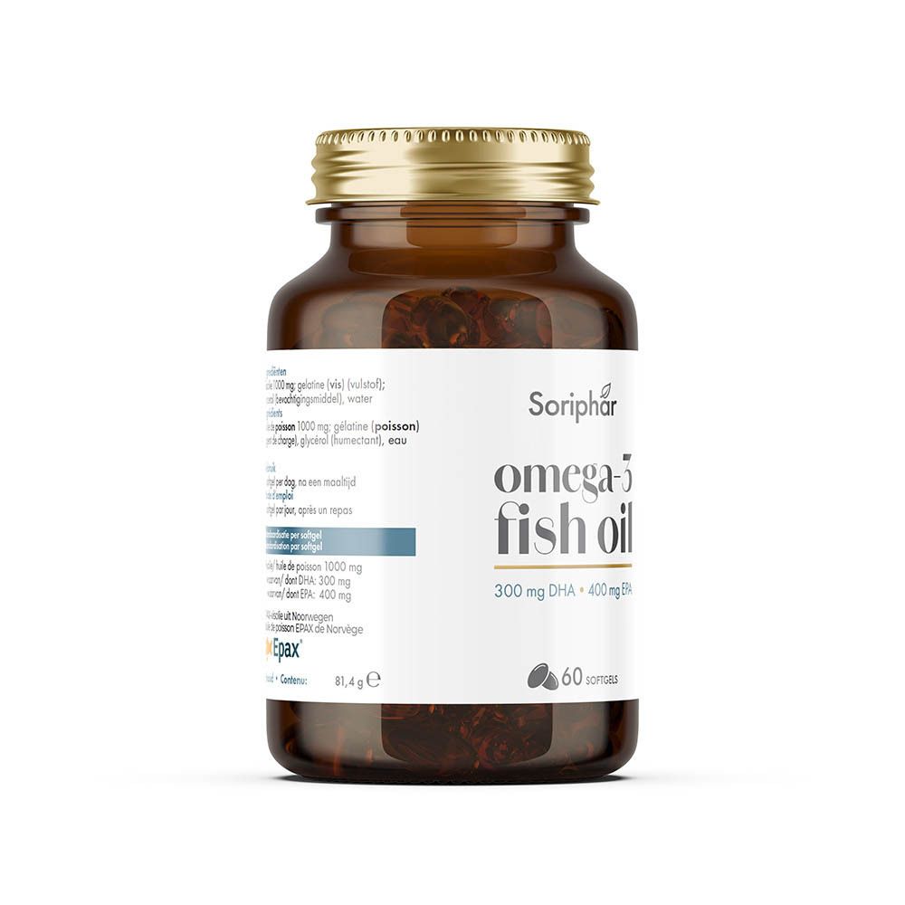 Dos du flacon brun. Étiquette avec ingrédients et dosage. Bouchon doré.