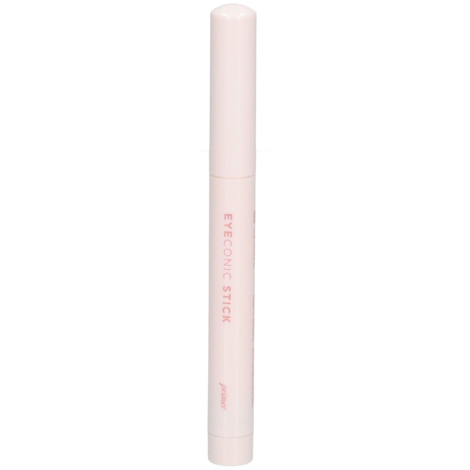Hellrosa Stift mit weißem Deckel. Aufschrift 'EYECONIC STICK' in Rosa.
