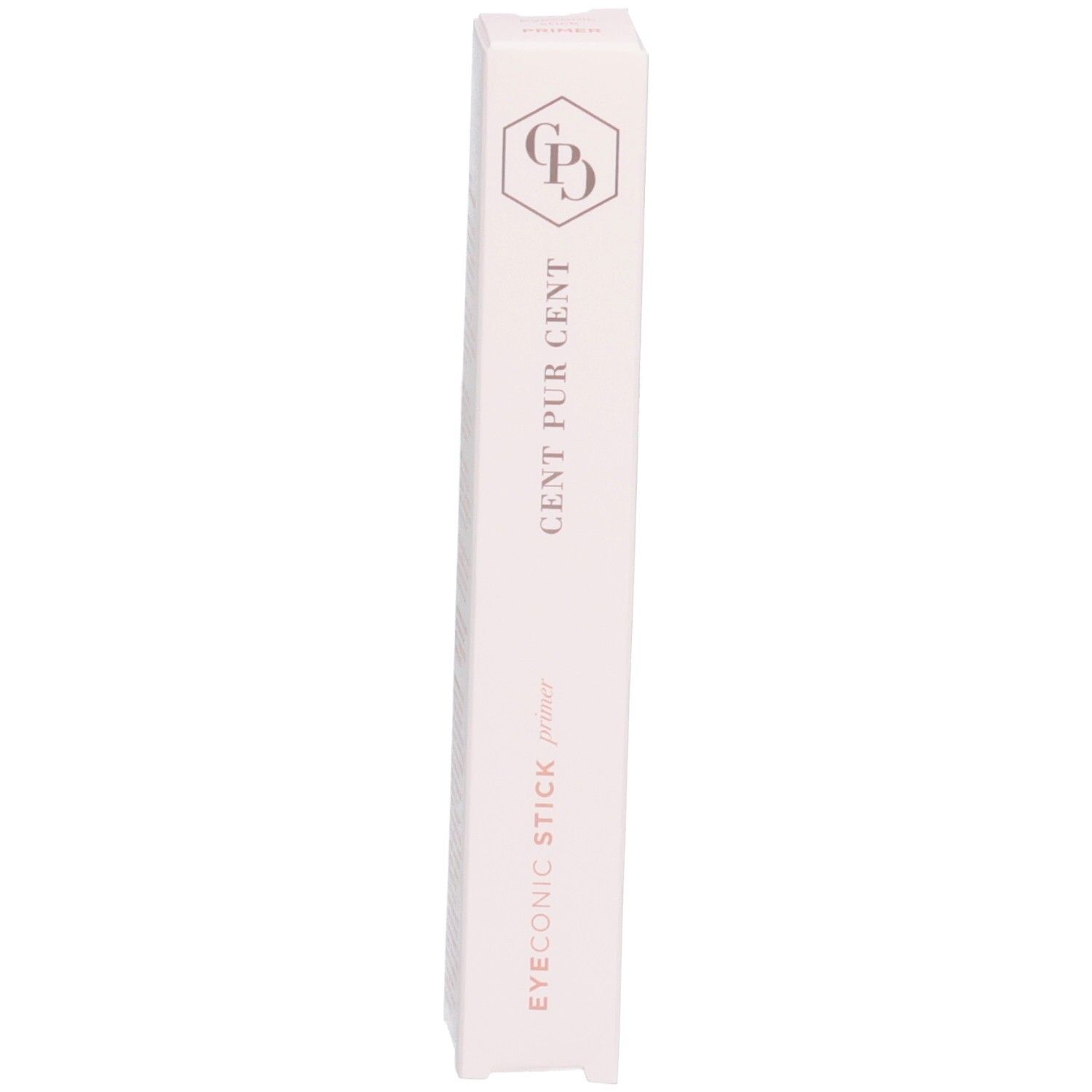 Verpackung mit Aufschrift 'CENT PUR CENT' und 'EYECONIC STICK primer'.