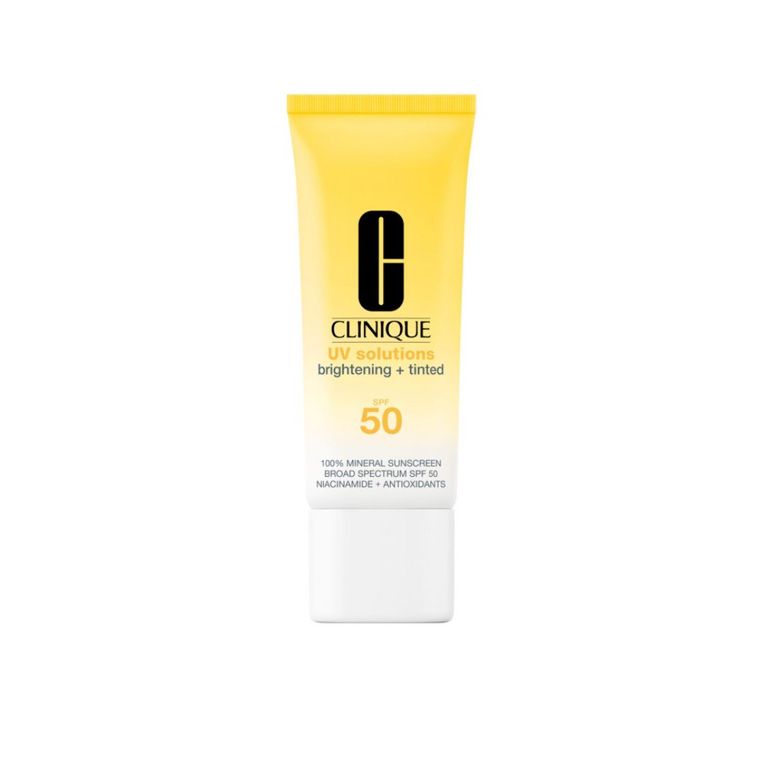 Clinique UV Solutions crème solaire teintée SPF 50, tube 40ml.