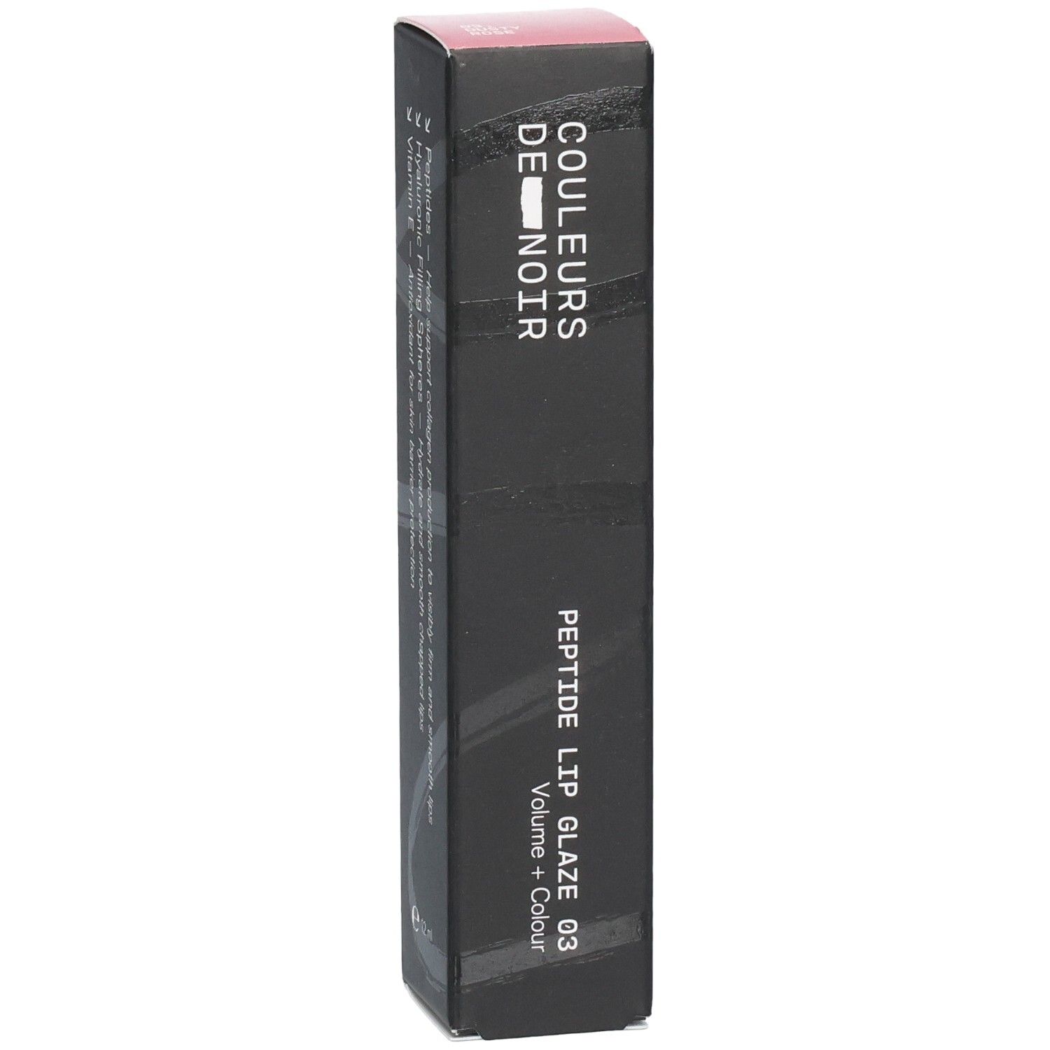 Verpackung für COULEURS DE NOIR PEPTIDE LIP GLAZE 03 Volume + Colour.