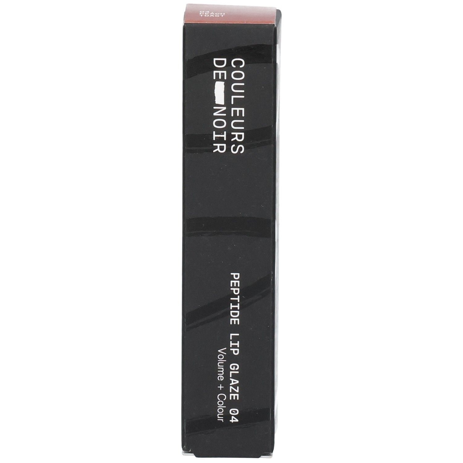 Schwarze Verpackung für PEPTIDE LIP GLAZE 04, Volume + Colour.