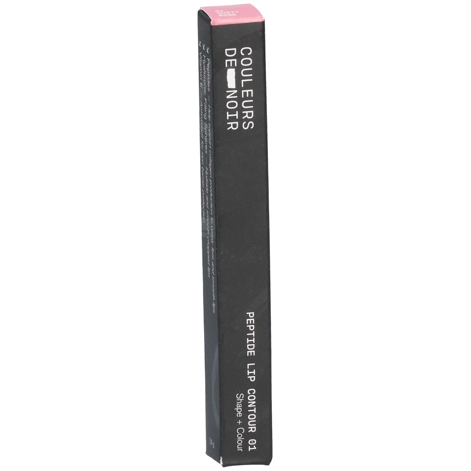 Verpackung des Couleurs de Noir Peptide Lip Contour 01 Dusty Rose.