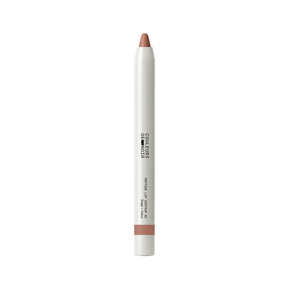Crayon à lèvres 'Couleurs de Noir Peptide Lip Contour 02 Peach Toast' teinte 02 Pêche Grillée.