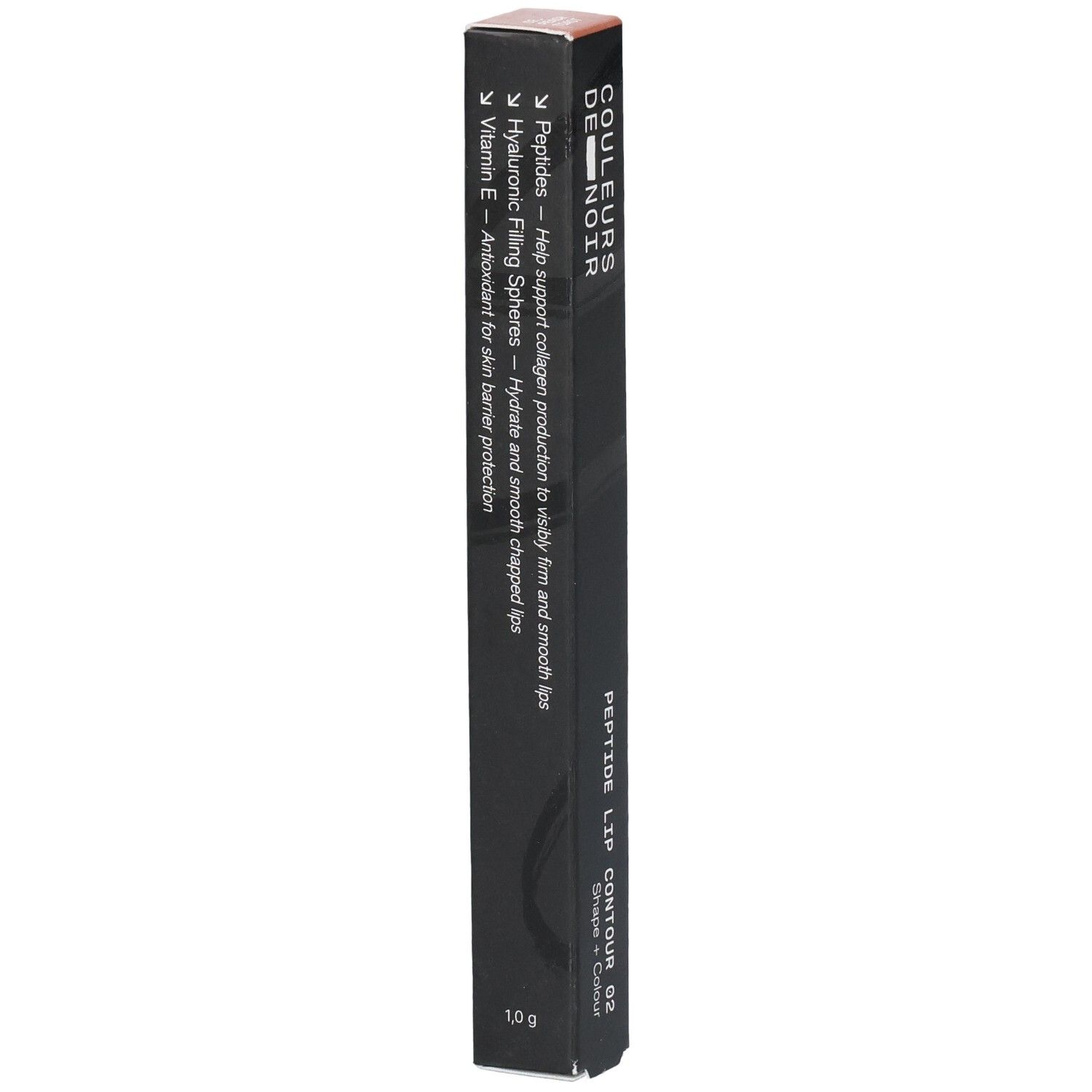 Verpackung mit Inhaltsstoffen: Peptide, Hyaluronsäure-Sphären, Vitamin E.