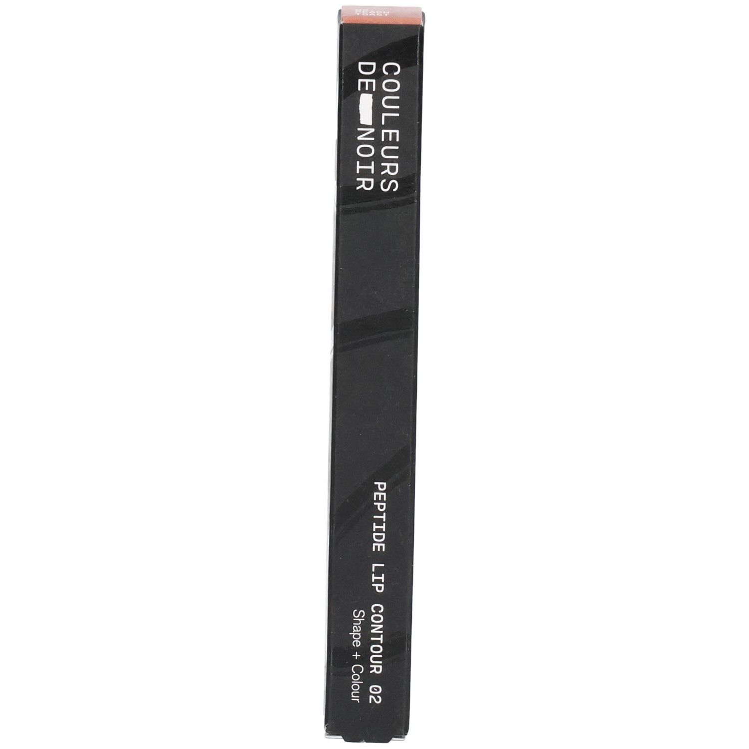 Verpackung des Lipliners 'Couleurs de Noir Peptide Lip Contour 02 Peach Toast'.