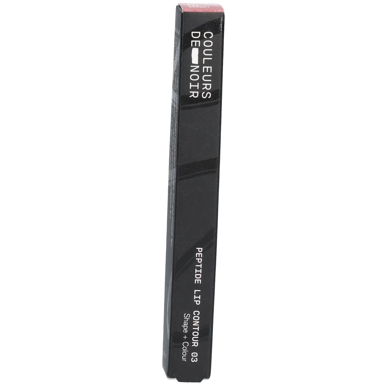 Verpackung des Lipliners 'Couleurs de Noir Peptide Lip Contour 03 Fig Sorbet'.
