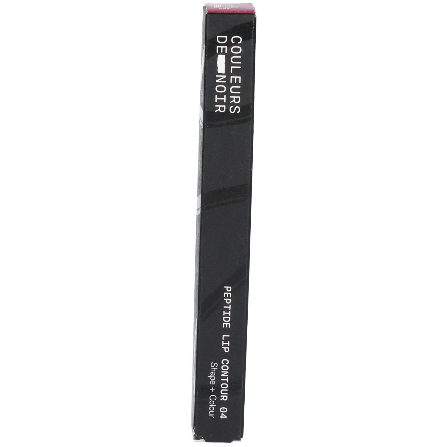 Verpackung des Lipliners 'Couleurs de Noir Peptide Lip Contour 04 Velvet Plum'.