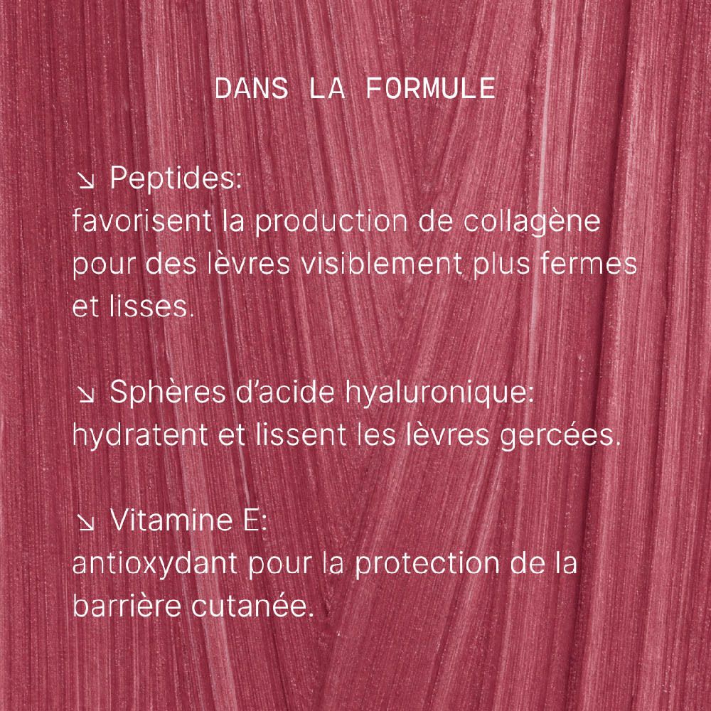 Emballage du crayon à lèvres 'Couleurs de Noir Peptide Lip Contour 04 Velvet Plum'.