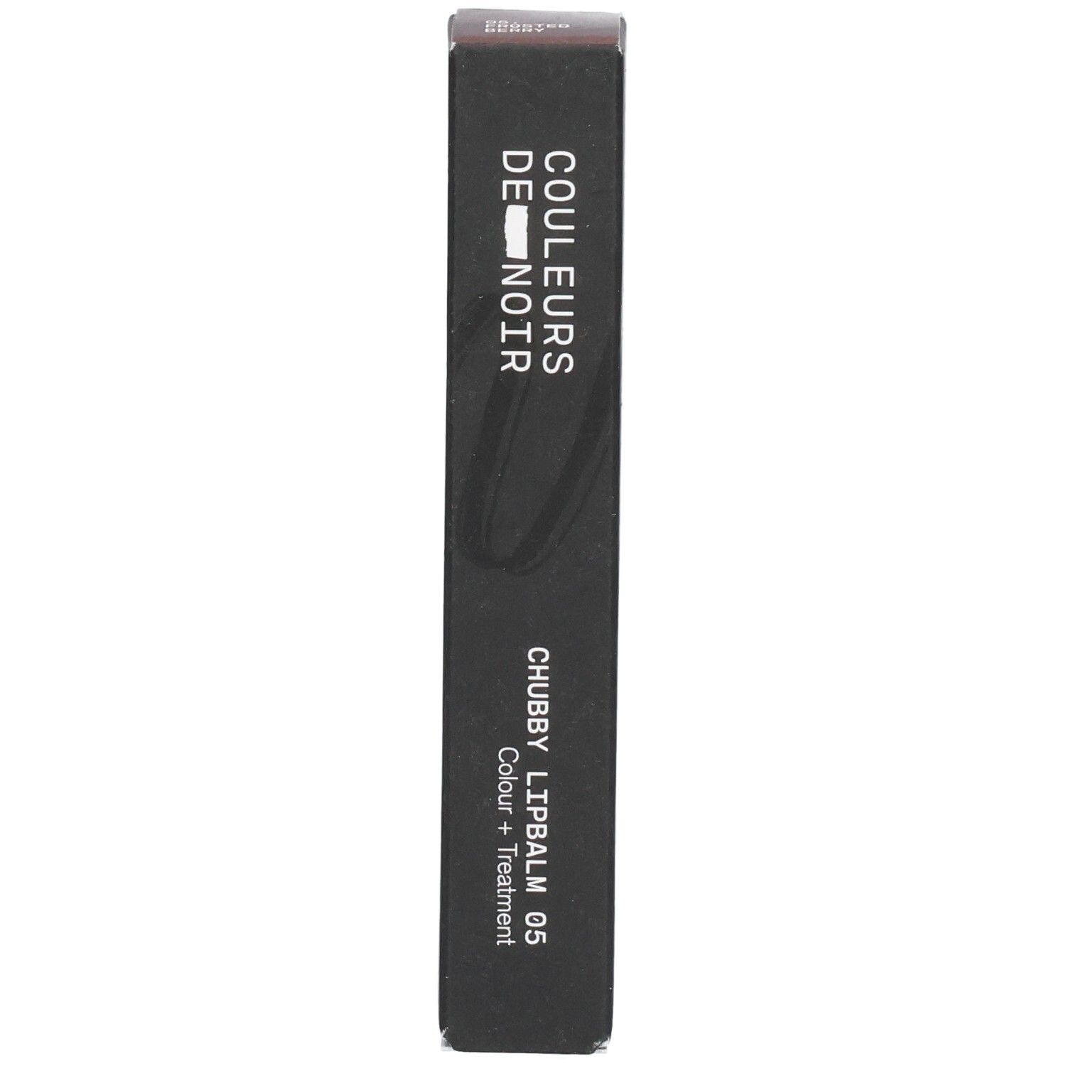 Schwarze Verpackung für Chubby Lipbalm 05, Farbe + Pflege.