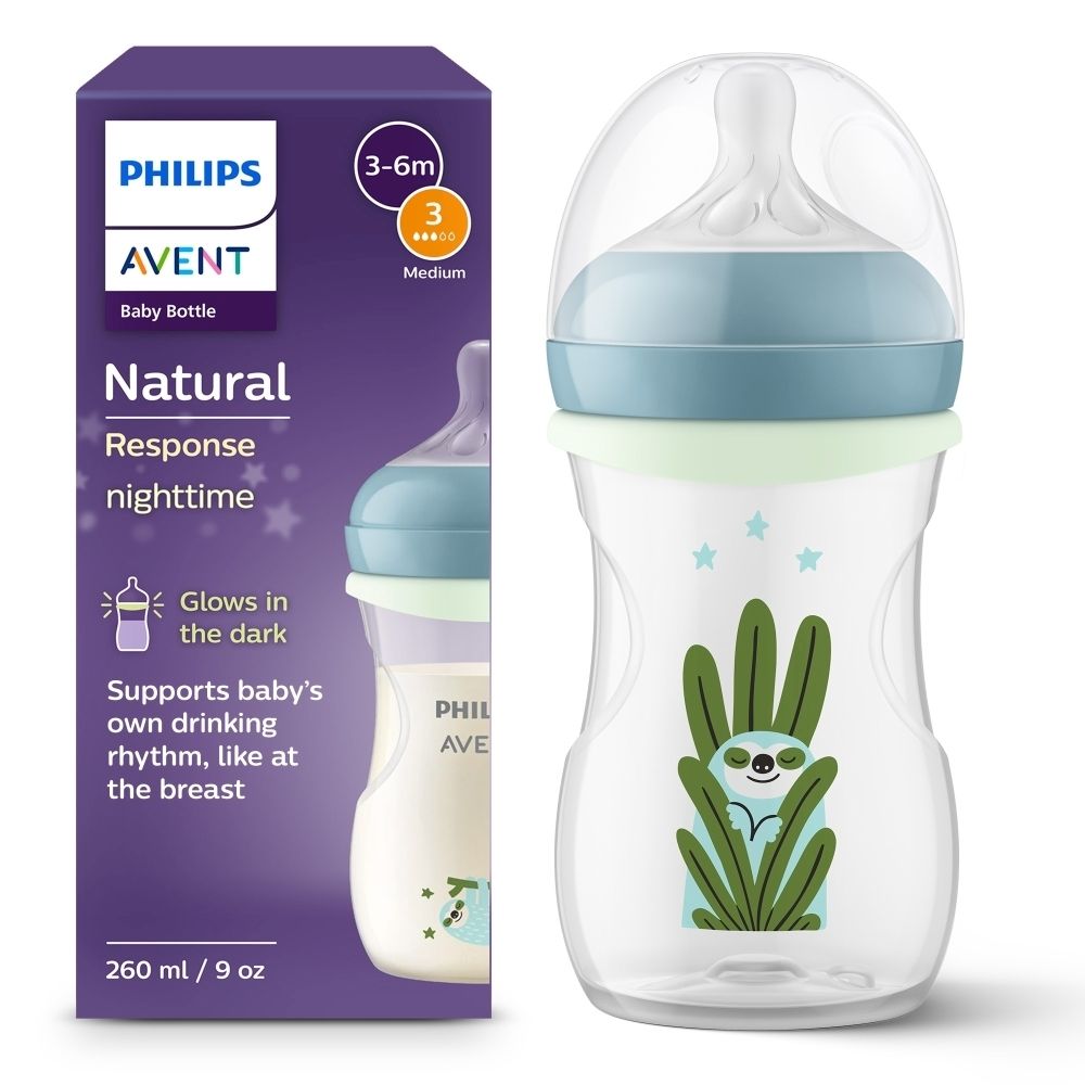 Philips Avent Babyflasche, 260ml, Natural Response, mit Koala-Motiv.