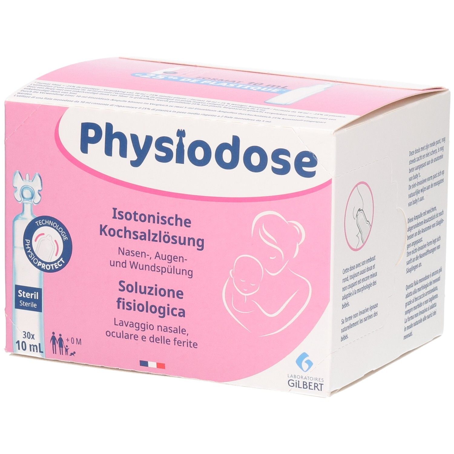 Physiodose Kochsalzlösung: Isotonische Lösung für Nase, Augen und Wunden. 30x 10ml Ampullen.