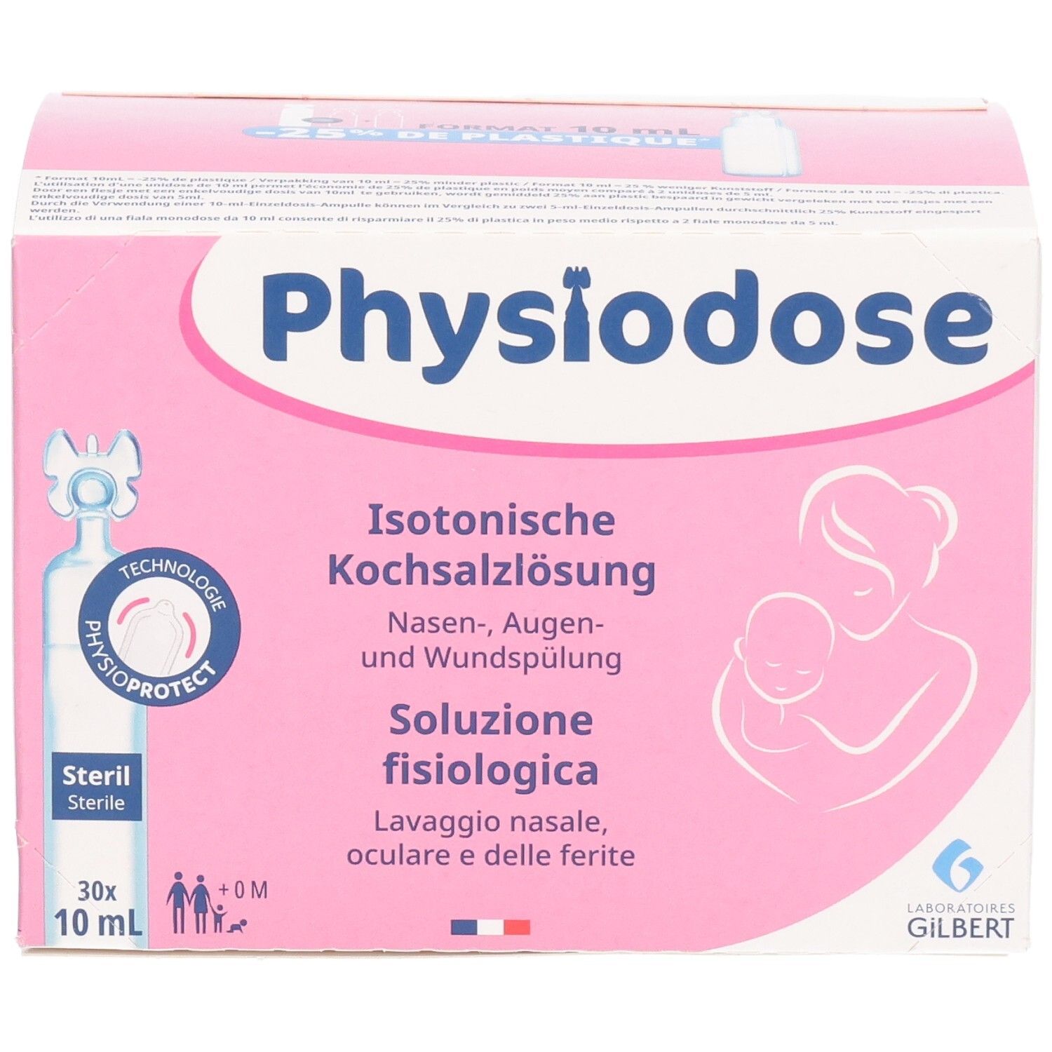 Physiodose Kochsalzlösung: Isotonische Lösung für Nase, Augen und Wunden. 30x 10ml Ampullen.