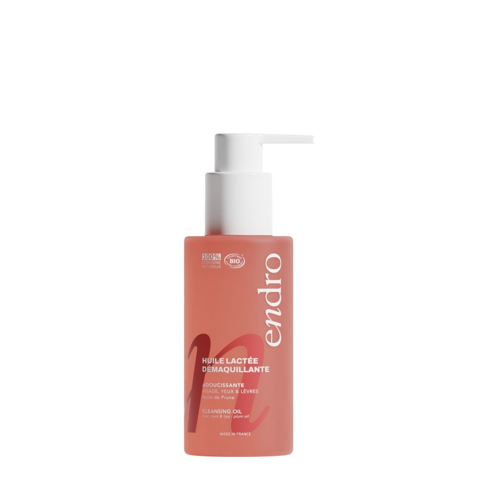 Endro Huile Lactée Démaquillante avec pompe. Ingrédients 100% naturels, certifiée BIO.