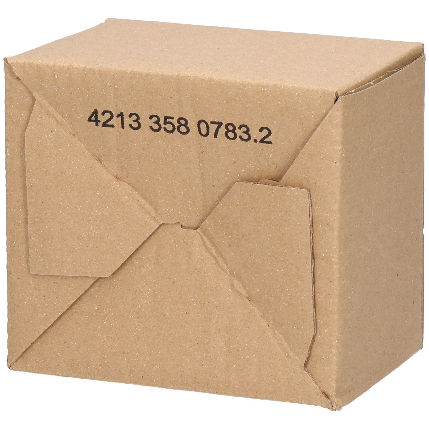 Kartonverpackung, braun. Auf der Oberseite ist eine Nummer aufgedruckt: 4213 358 0783.2.