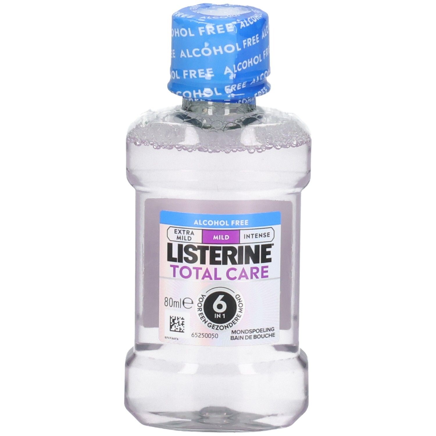 Flasche LISTERINE Total Care Mundspülung, 80ml, alkoholfrei.