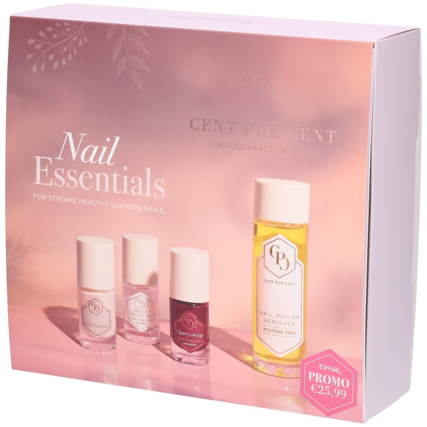 Cent Pur Cent Box Nail Essentials: Drei Nagellacke und ein Nagellackentferner.