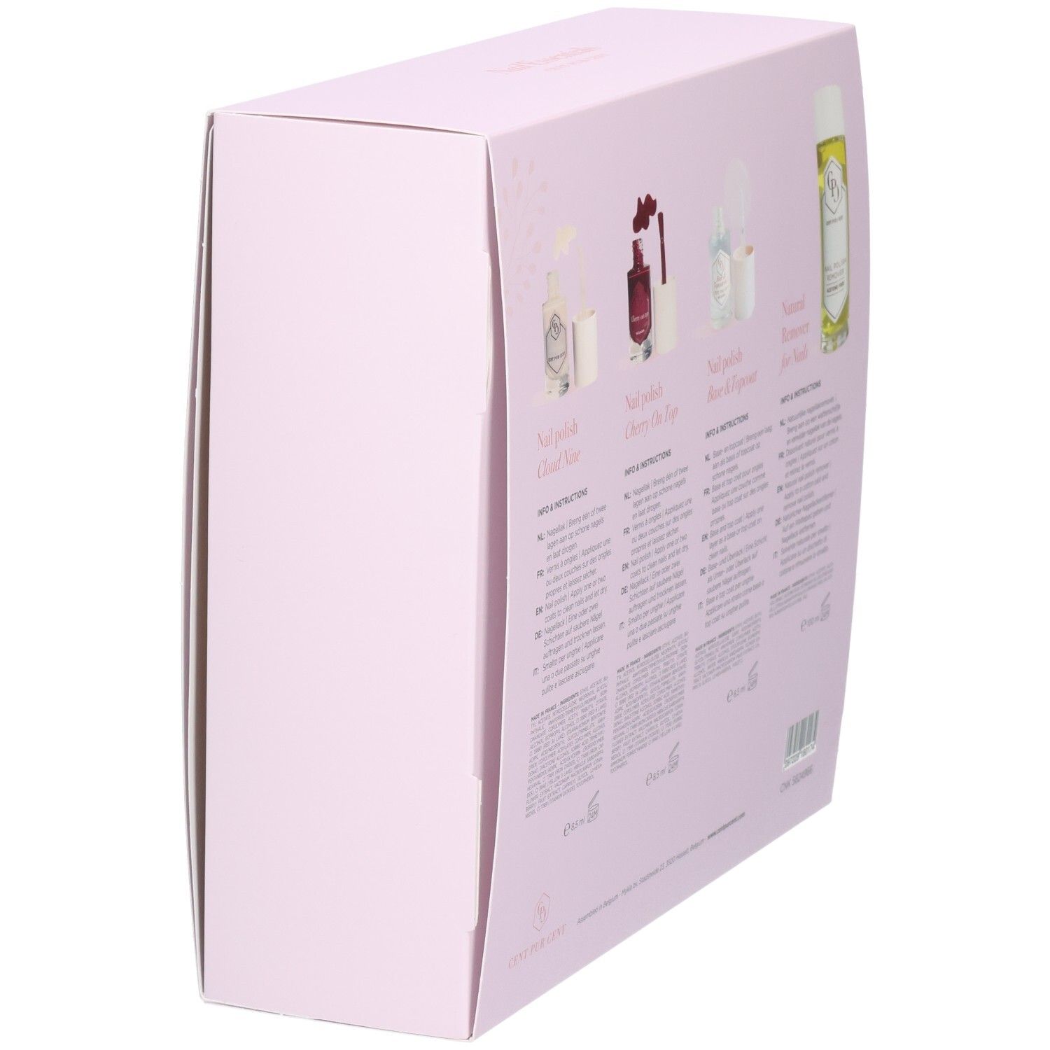 Cent Pur Cent Box Nail Essentials: Seitenansicht der Produktverpackung.