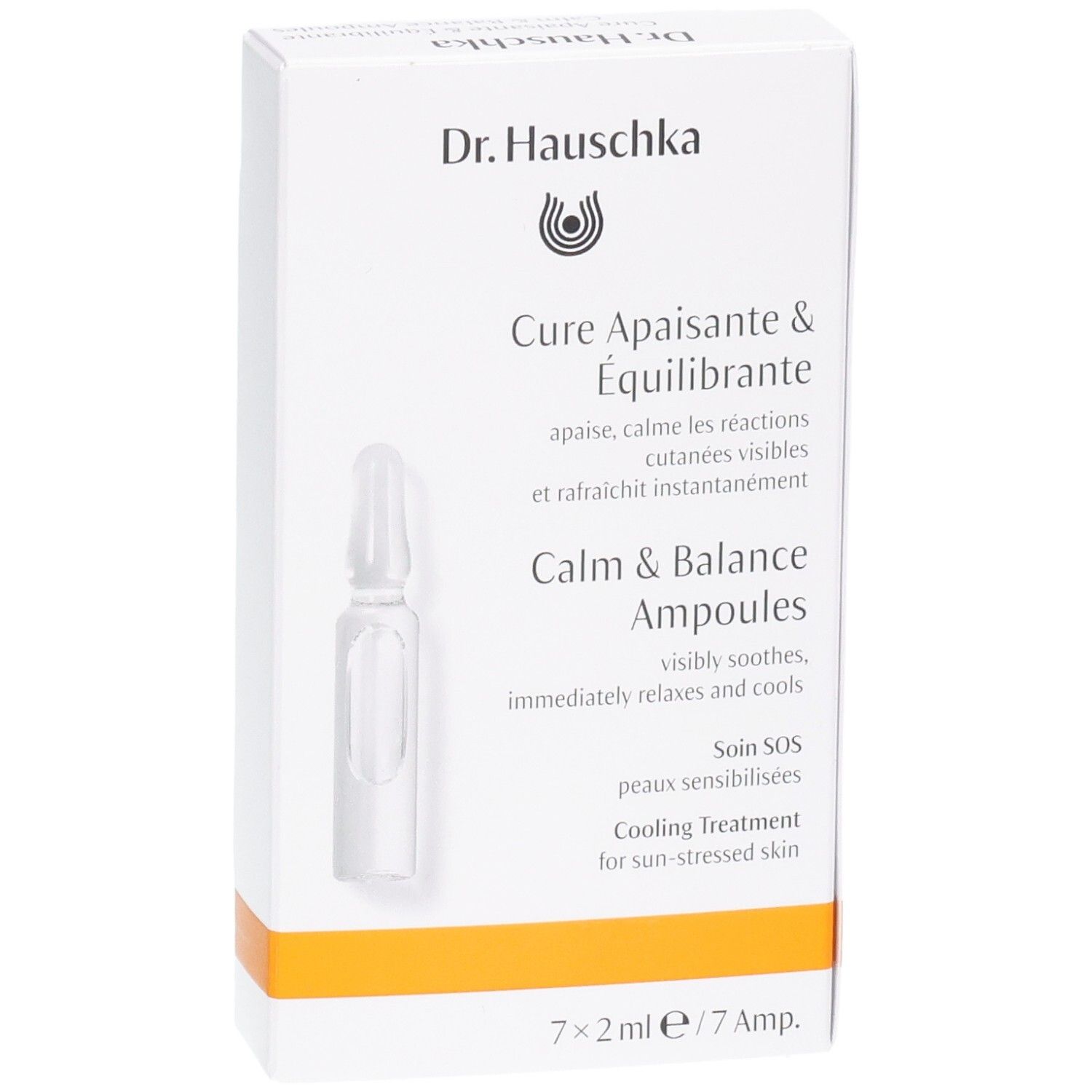Dr. Hauschka Calm & Balance Ampullen Packung mit einer Glasampulle. 7x2ml.