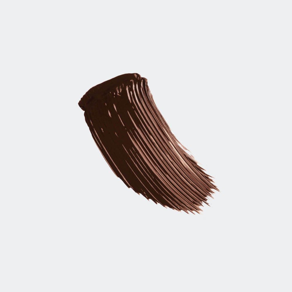 Dunkelbrauner Mascara-Applikator mit Farbabstrich.