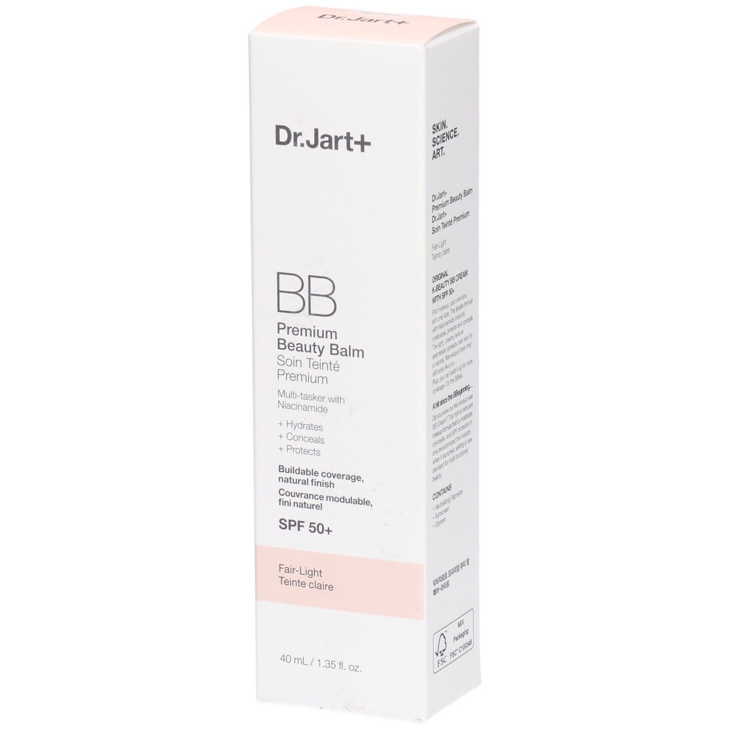 Verpackung von Dr.Jart+ BB Cream, Fair-Light, SPF 50+.