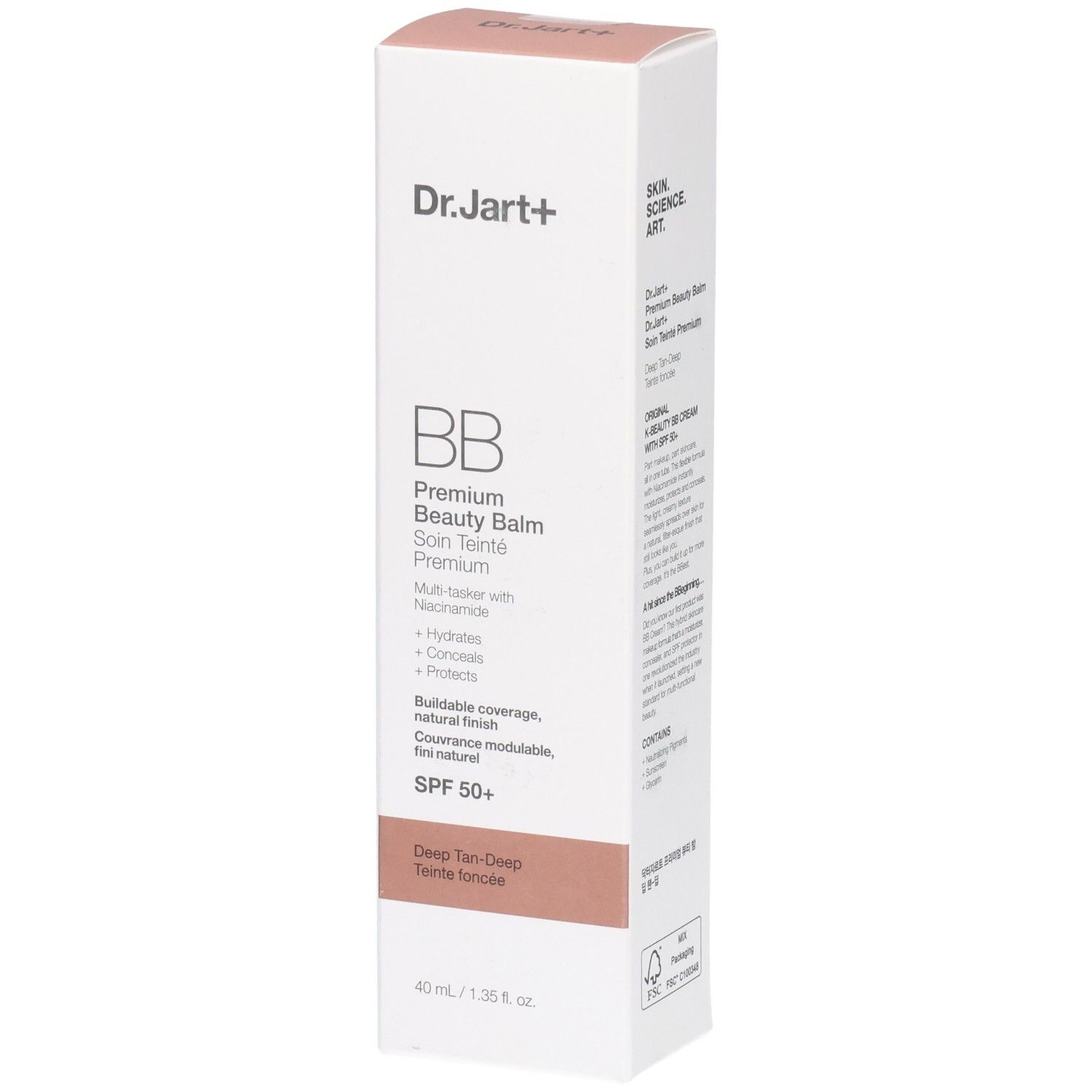 Dr.Jart+ BB Premium Beauty Balm, Deep Tan, SPF 50+ in Umverpackung.
