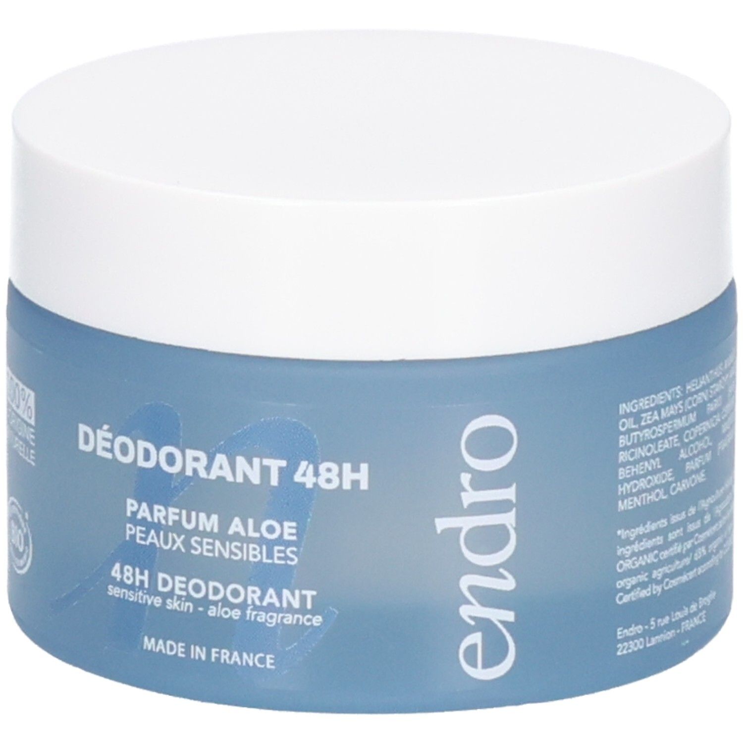 Endro Deodorant 48H mit Aloe Duft für empfindliche Haut. Hergestellt in Frankreich.