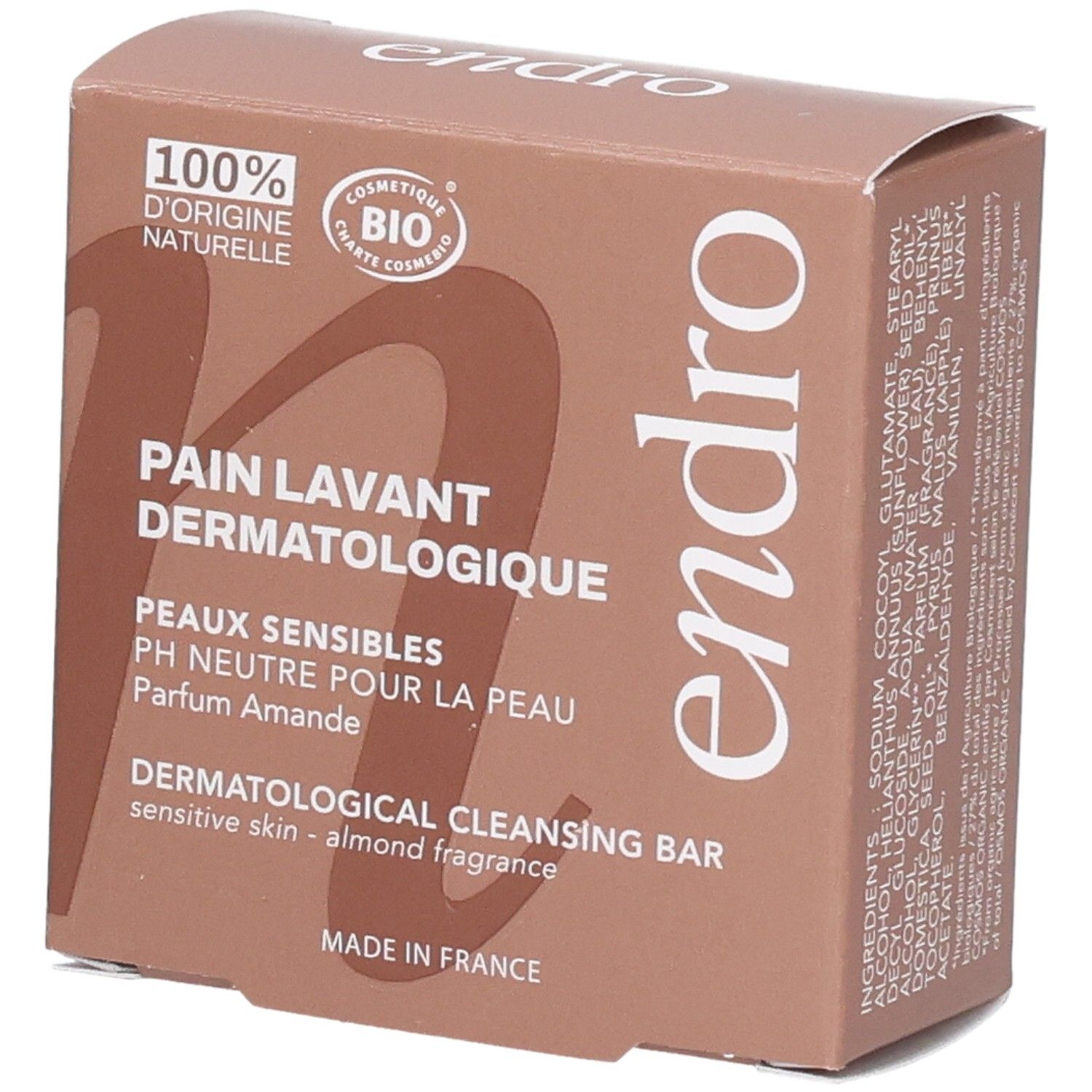 Endro dermatologische Reinigungseife, 100% natürliche Herkunft, BIO-zertifiziert, für empfindliche Haut.