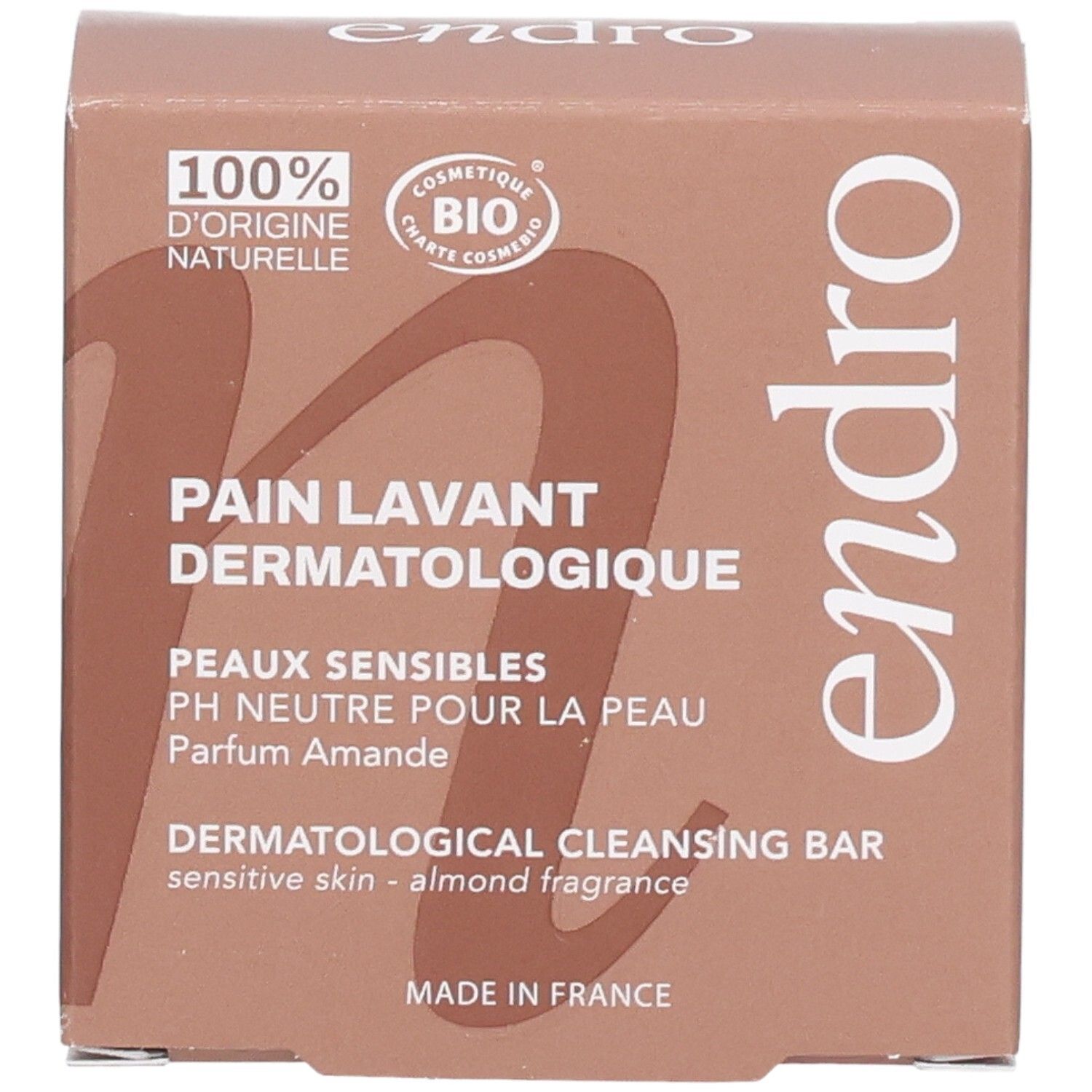 Endro dermatologische Reinigungseife, 100% natürliche Herkunft, BIO-zertifiziert, für empfindliche Haut.