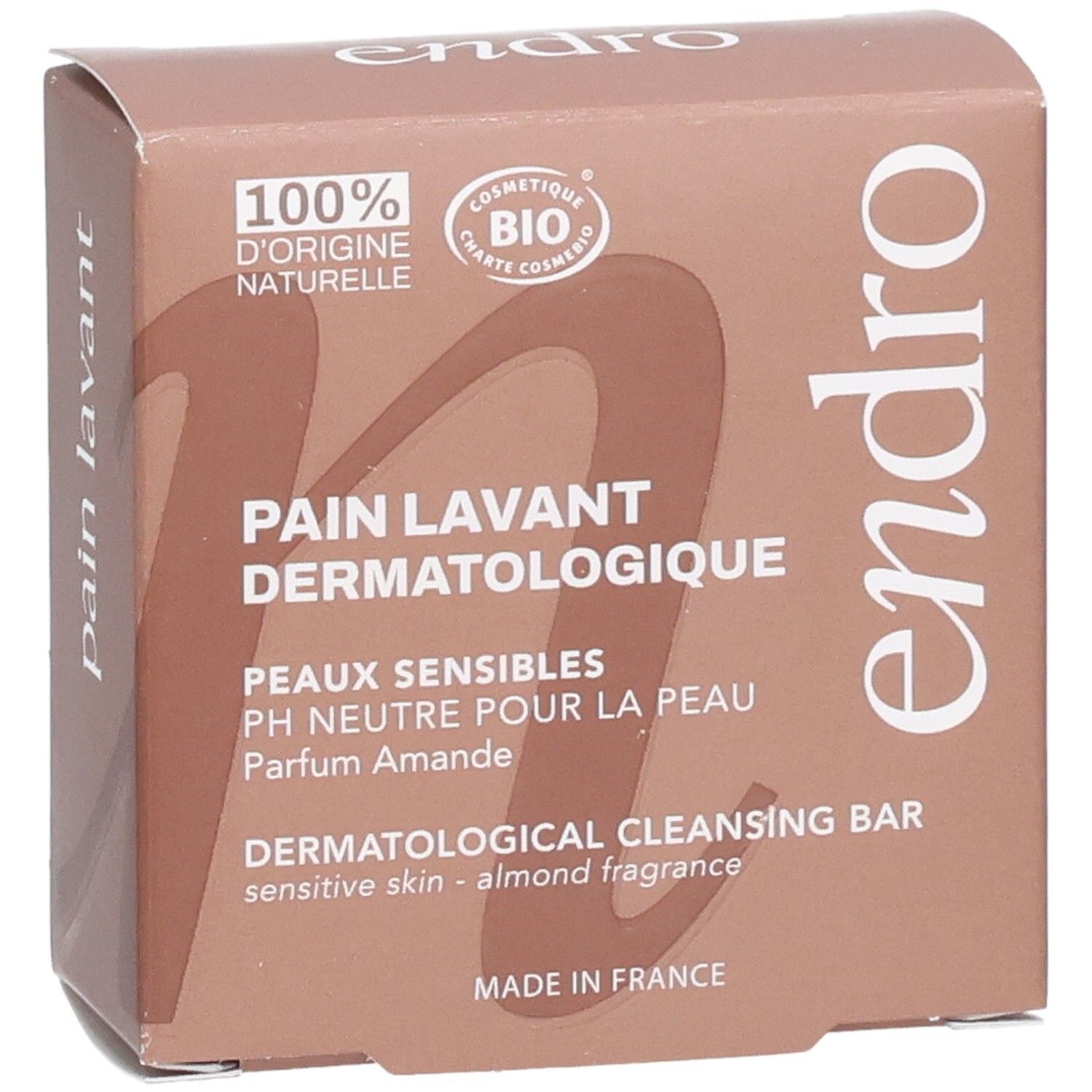 Endro dermatologische Reinigungseife, 100% natürliche Herkunft, BIO-zertifiziert, für empfindliche Haut.