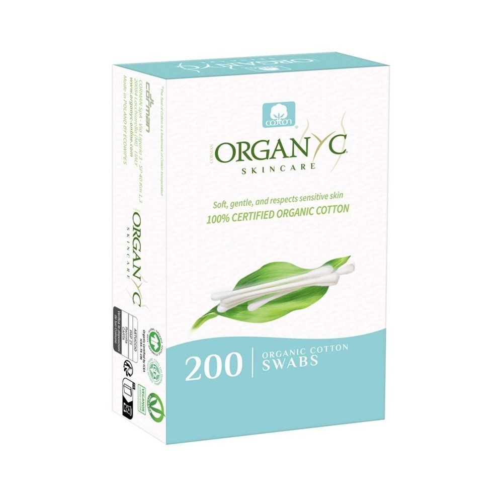 Packung mit 200 Bio-Baumwollstäbchen von Organ(y)c.